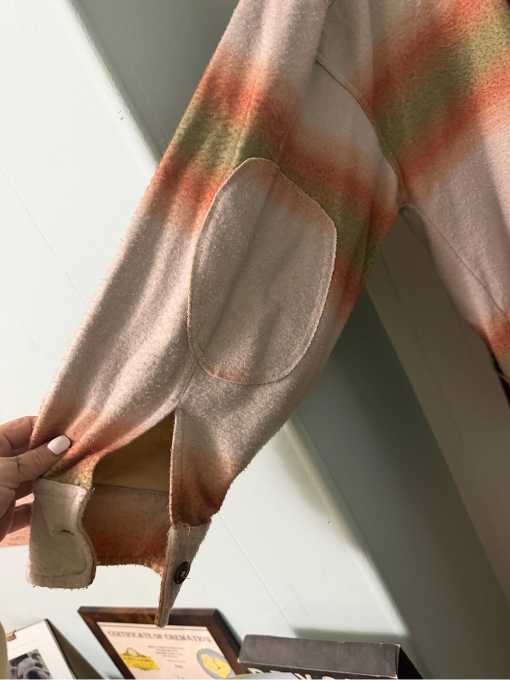 Free People Striped Ruby Jacket in Cream, Green & Rust - Picture 7 of 8